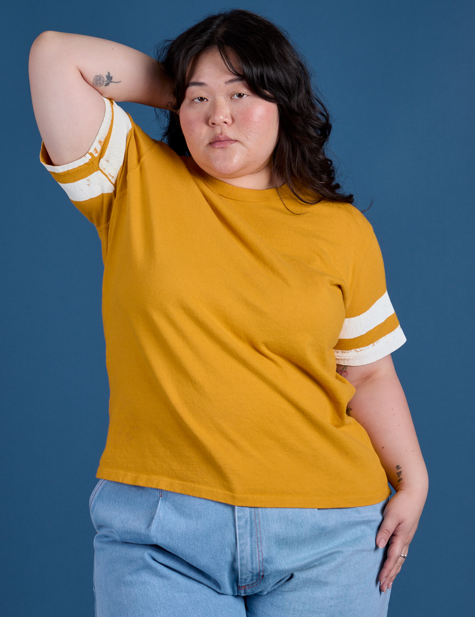 Painted Burly Tee - Mustard Yellow