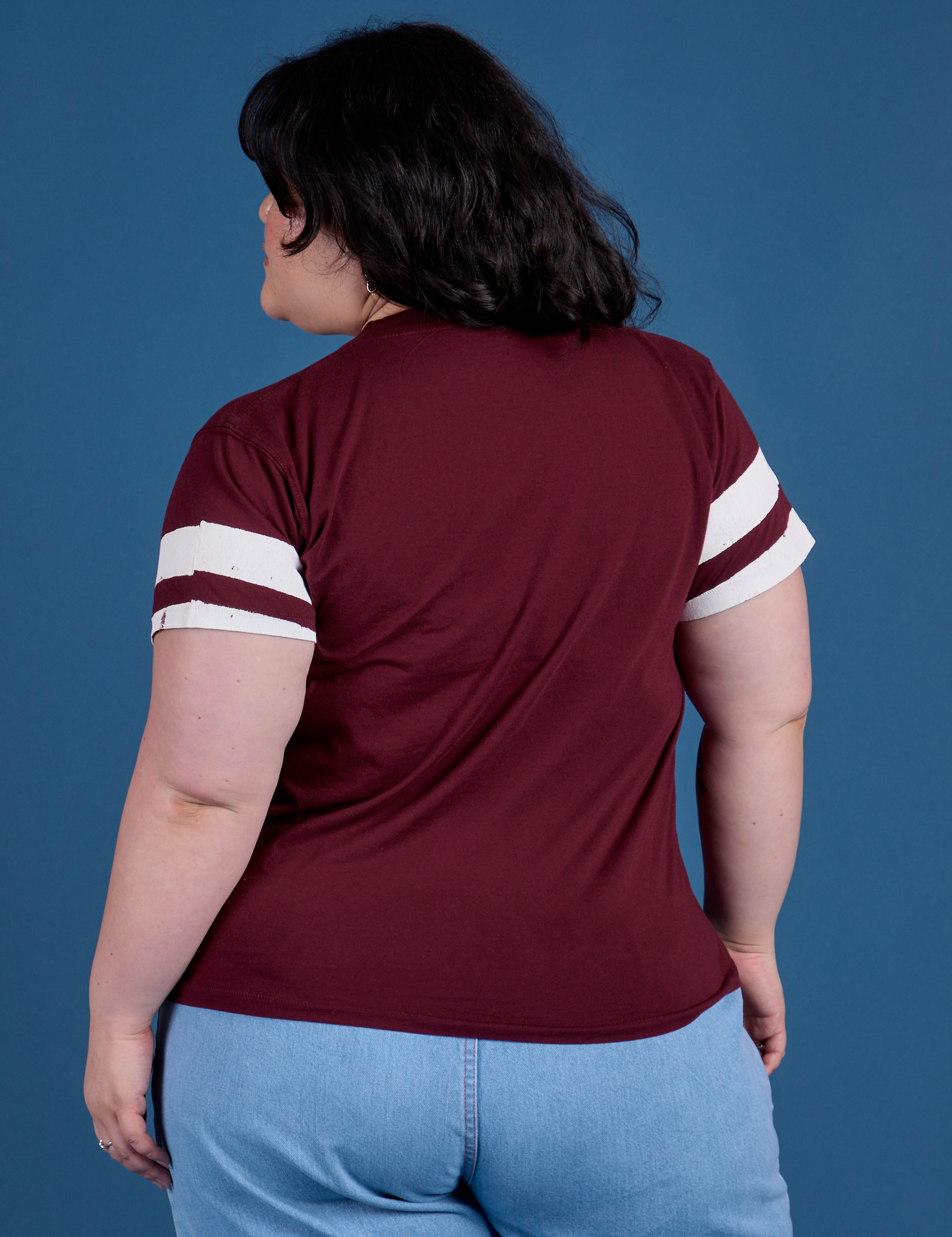 Painted Vintage Tee - Red Wine