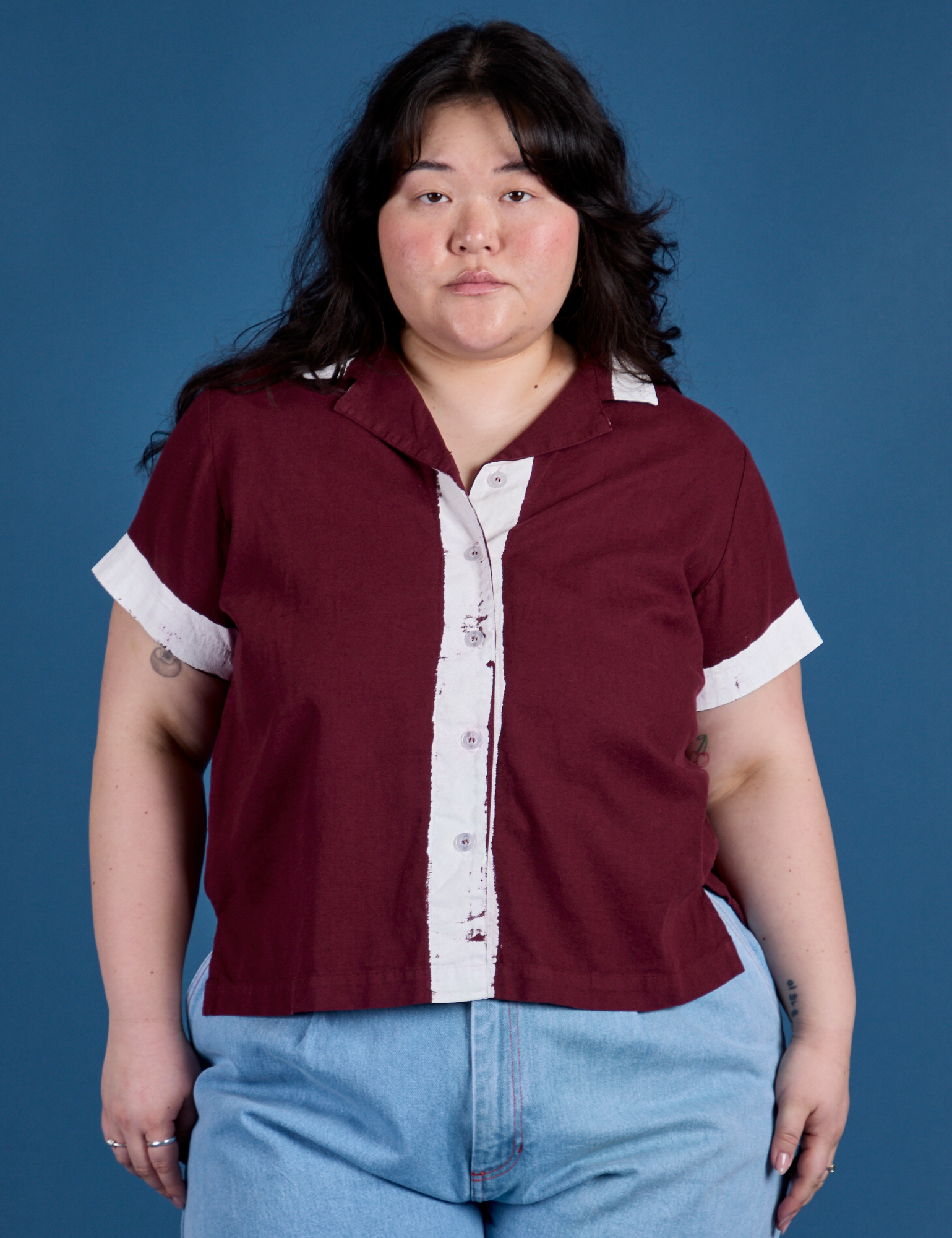 Painted Pantry Button-Up - Red Wine