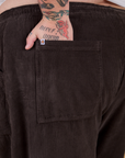 Corduroy Drop Pocket Cargo Pants - Espresso Brown