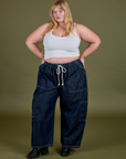 TRY-A-STYLE - Denim Drop Pocket Pants - Dark Wash *FINAL SALE*
