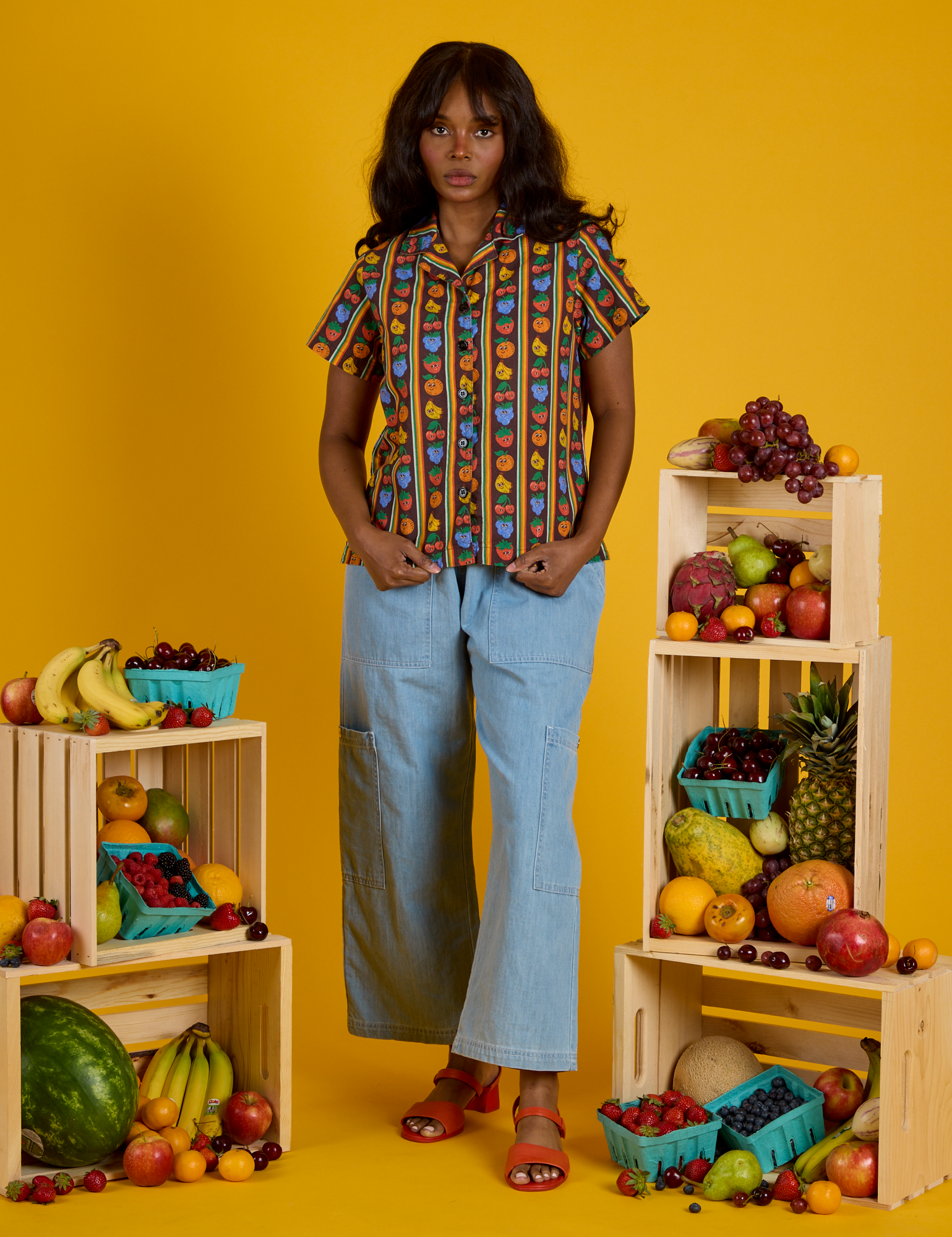 Fruit Fantasy Pantry Button-Up