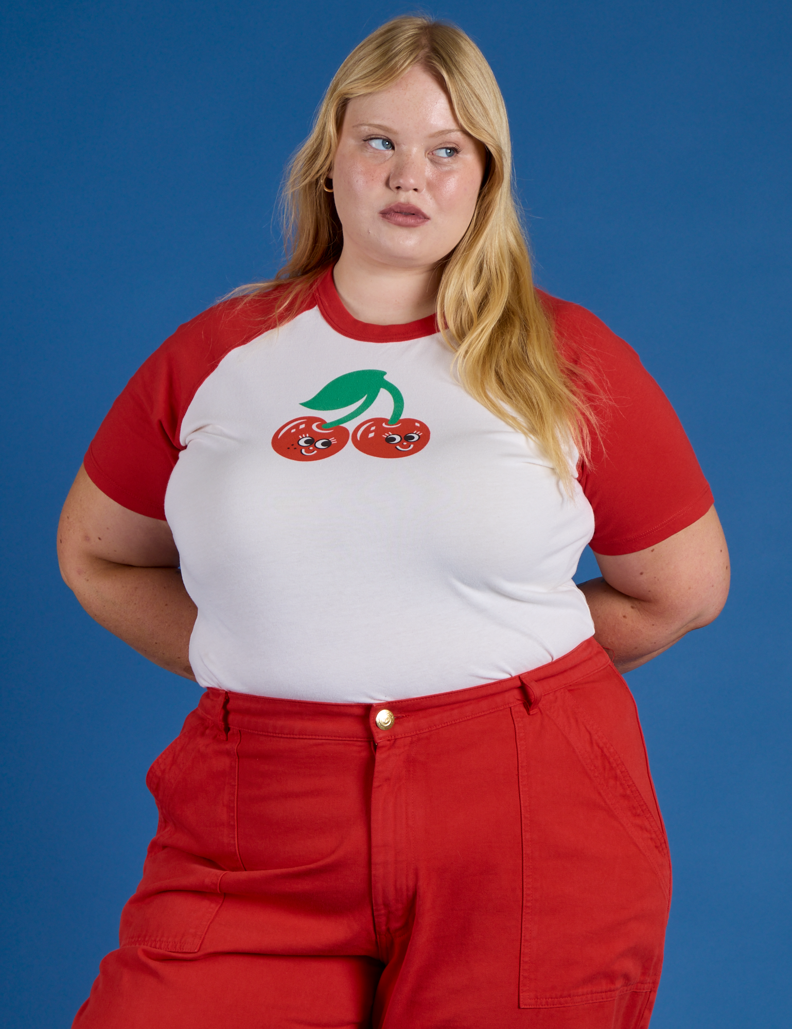Produce Raglan Tee - Cherry