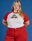 Produce Raglan Tee - Cherry