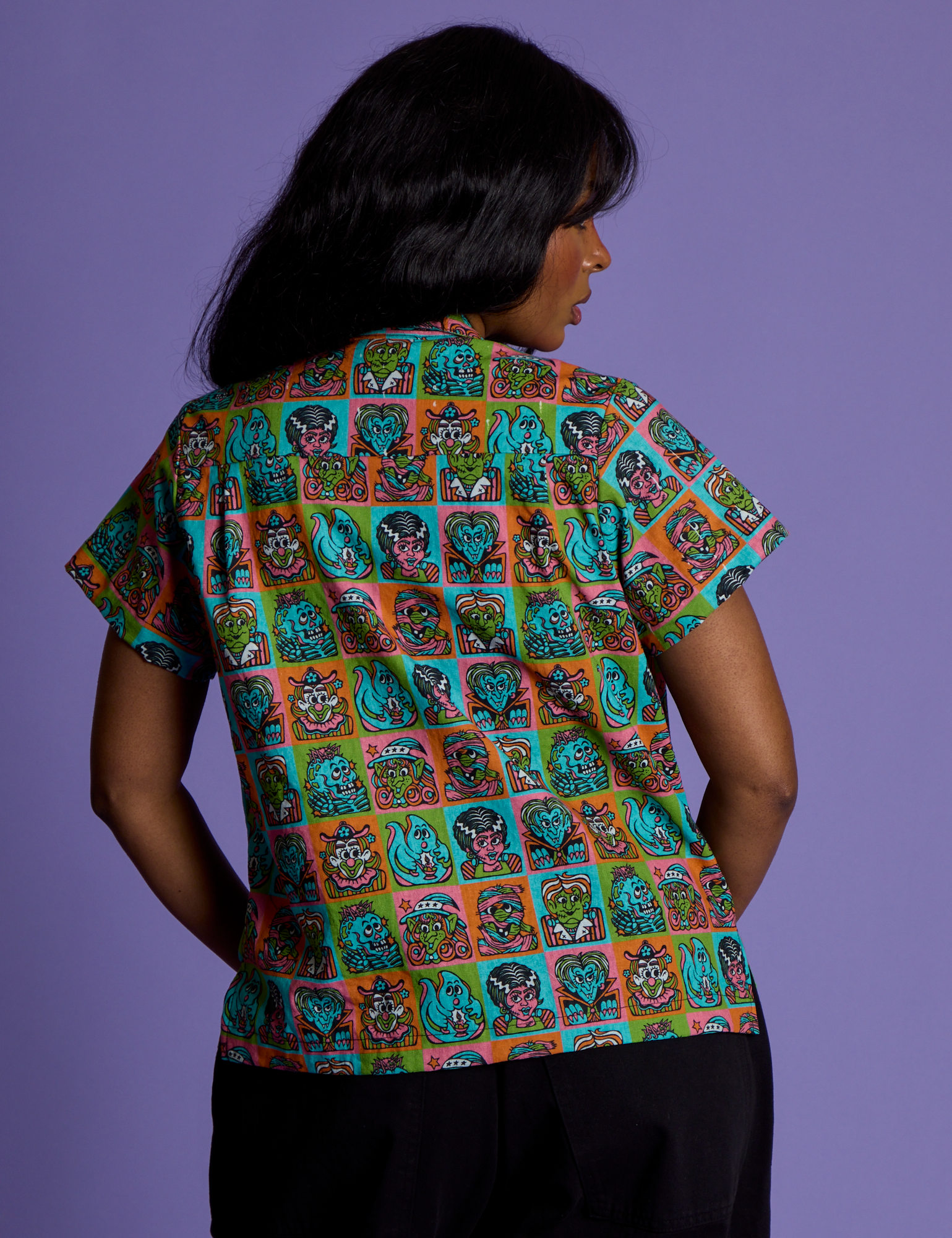 *PRE-ORDER* Halloween Icons Pantry Button-Up