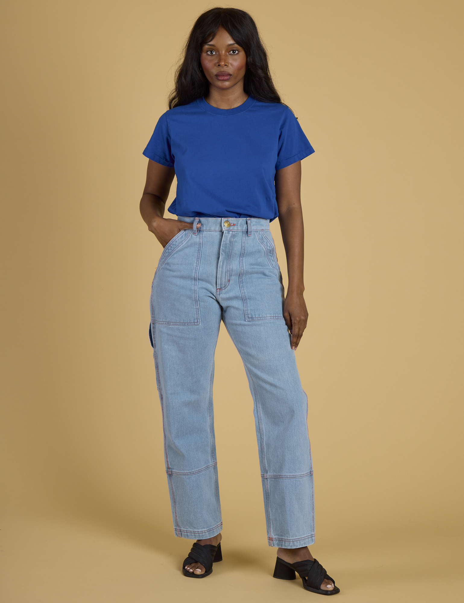 The Organic Vintage Tee - Royal Blue