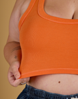 Contrast Stitch Mini Tank - Construction Orange