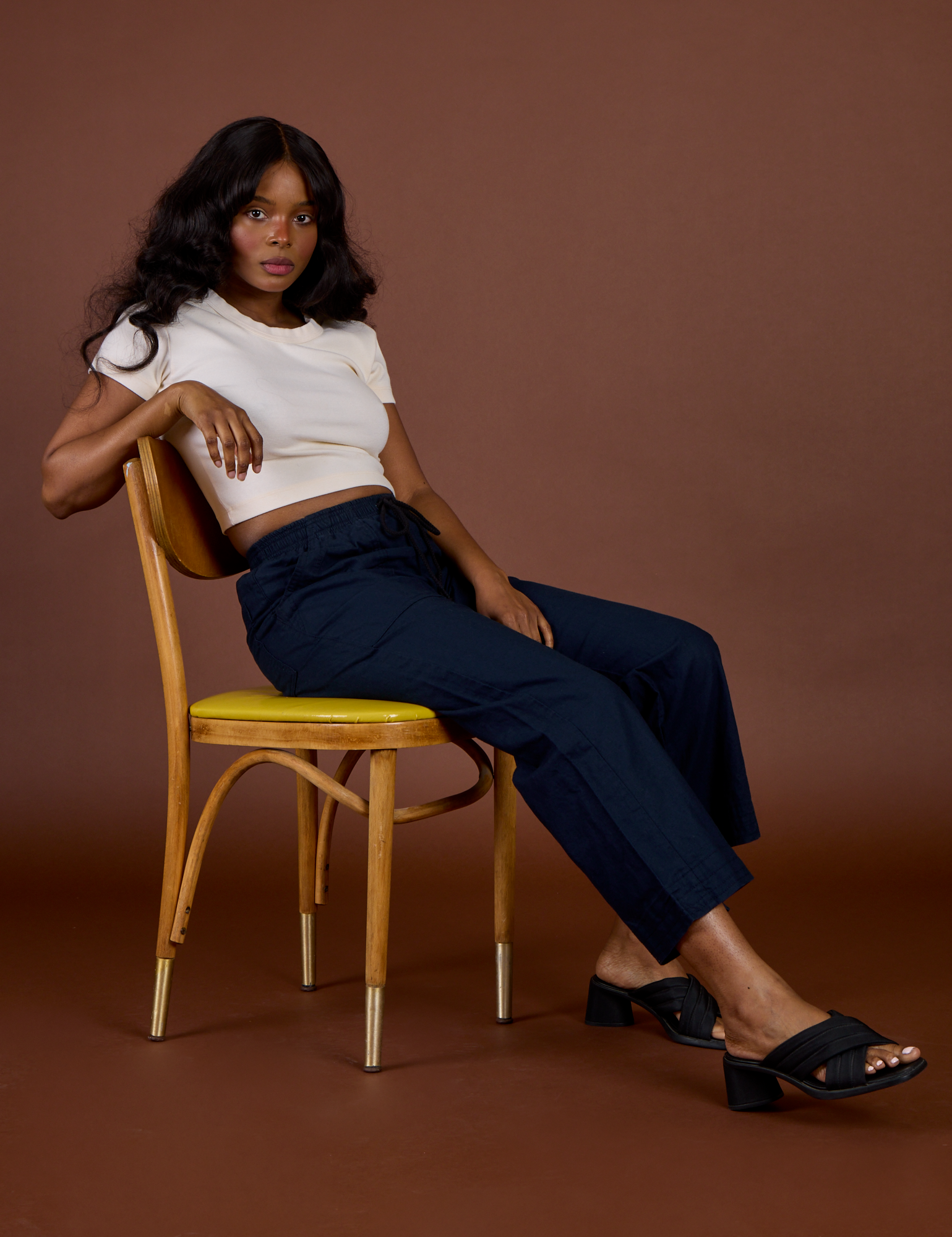 TRY-A-STYLE TUESDAY - Linen Action Pants - Navy Blue *FINAL SALE*