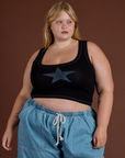 Icon Cropped Tank - Black Star