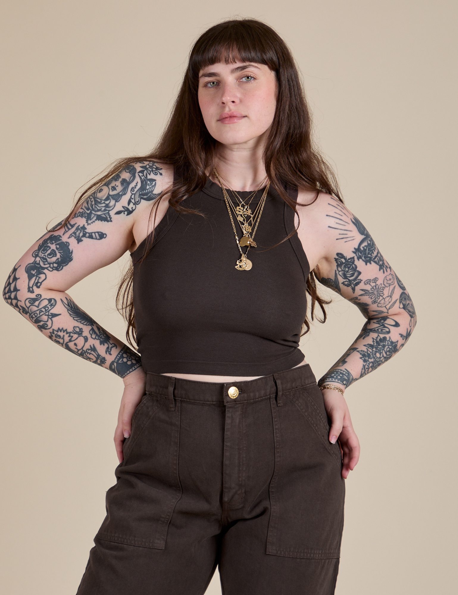 Racerback Tank - Espresso Brown