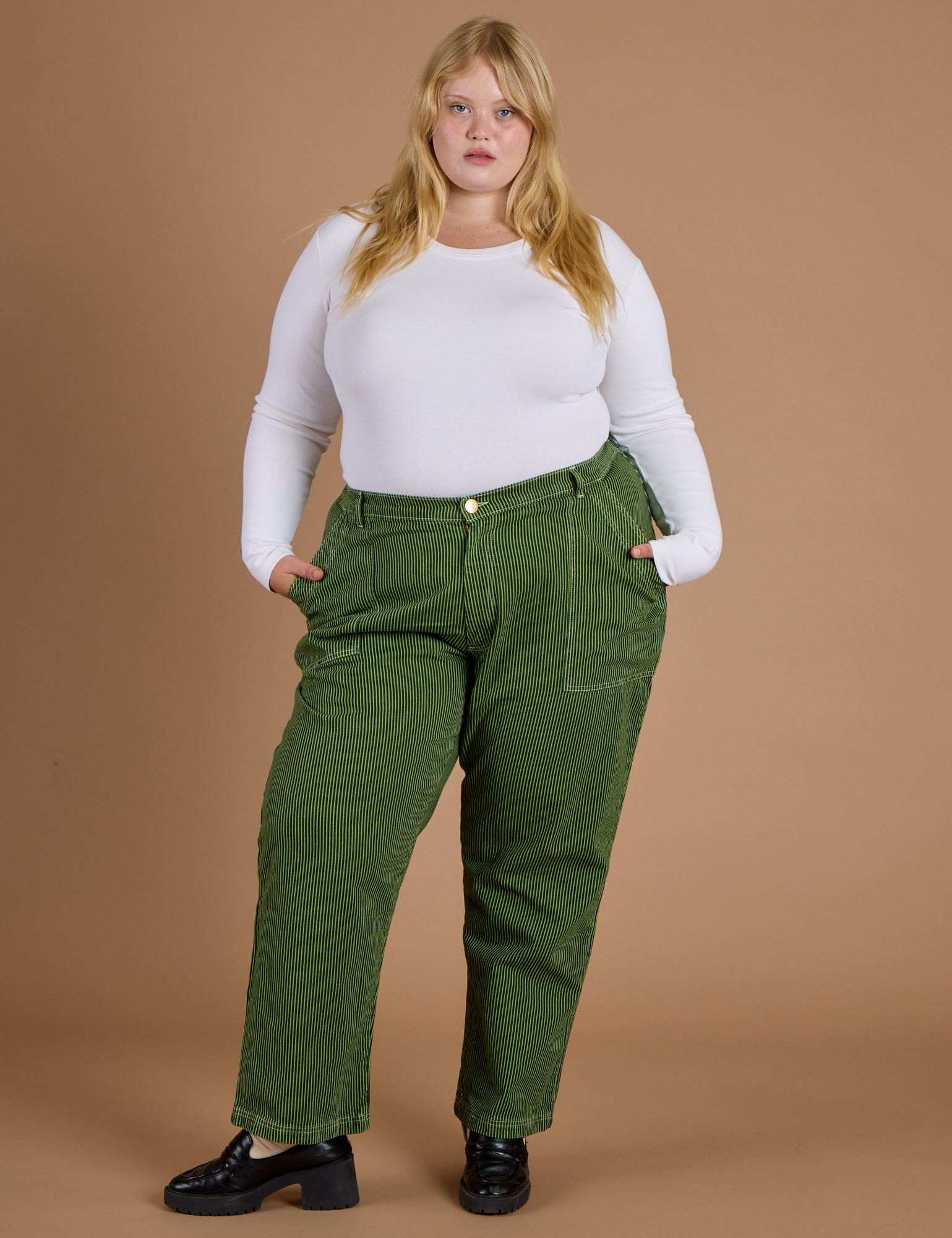 Railroad Denim Work Pants - Gross Green Overdye