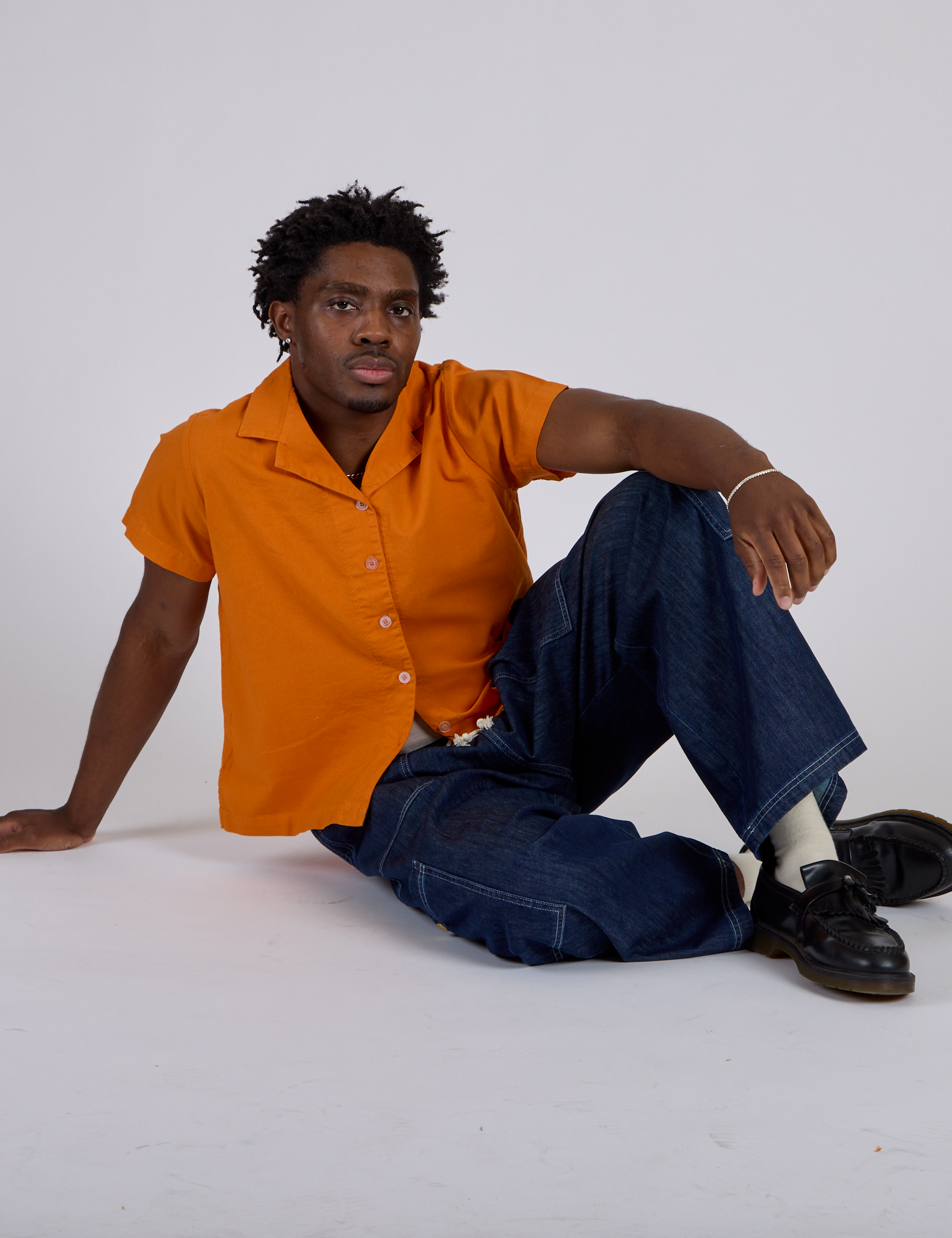 Pantry Button-Up - Creamsicle Orange