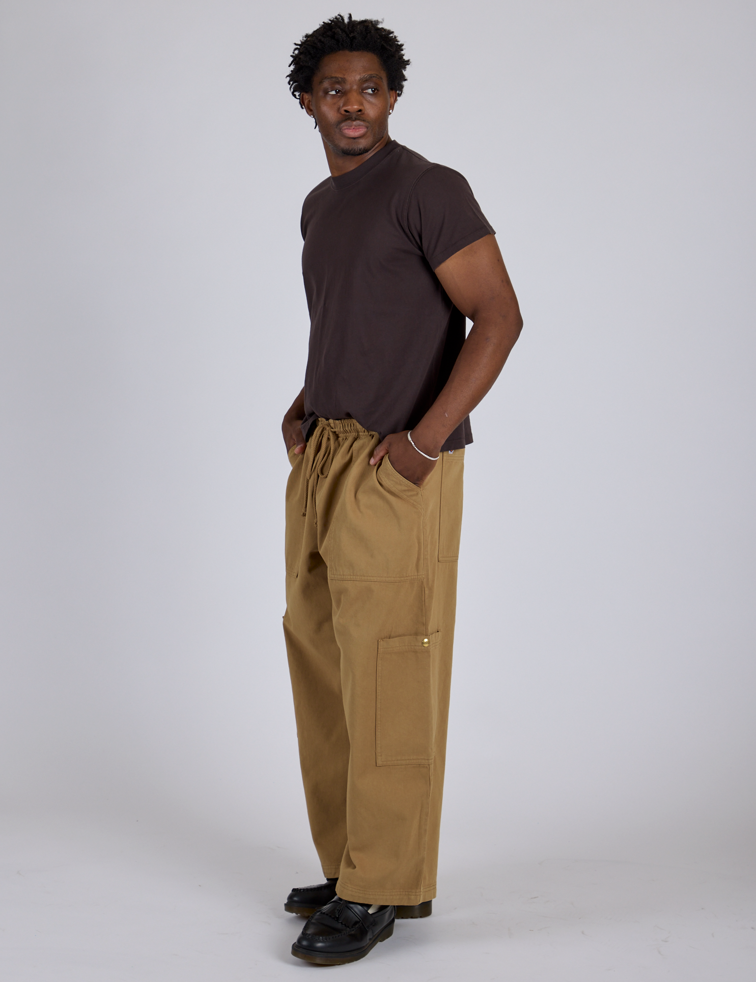 Drop Pocket Cargo Pants - Desert Brown