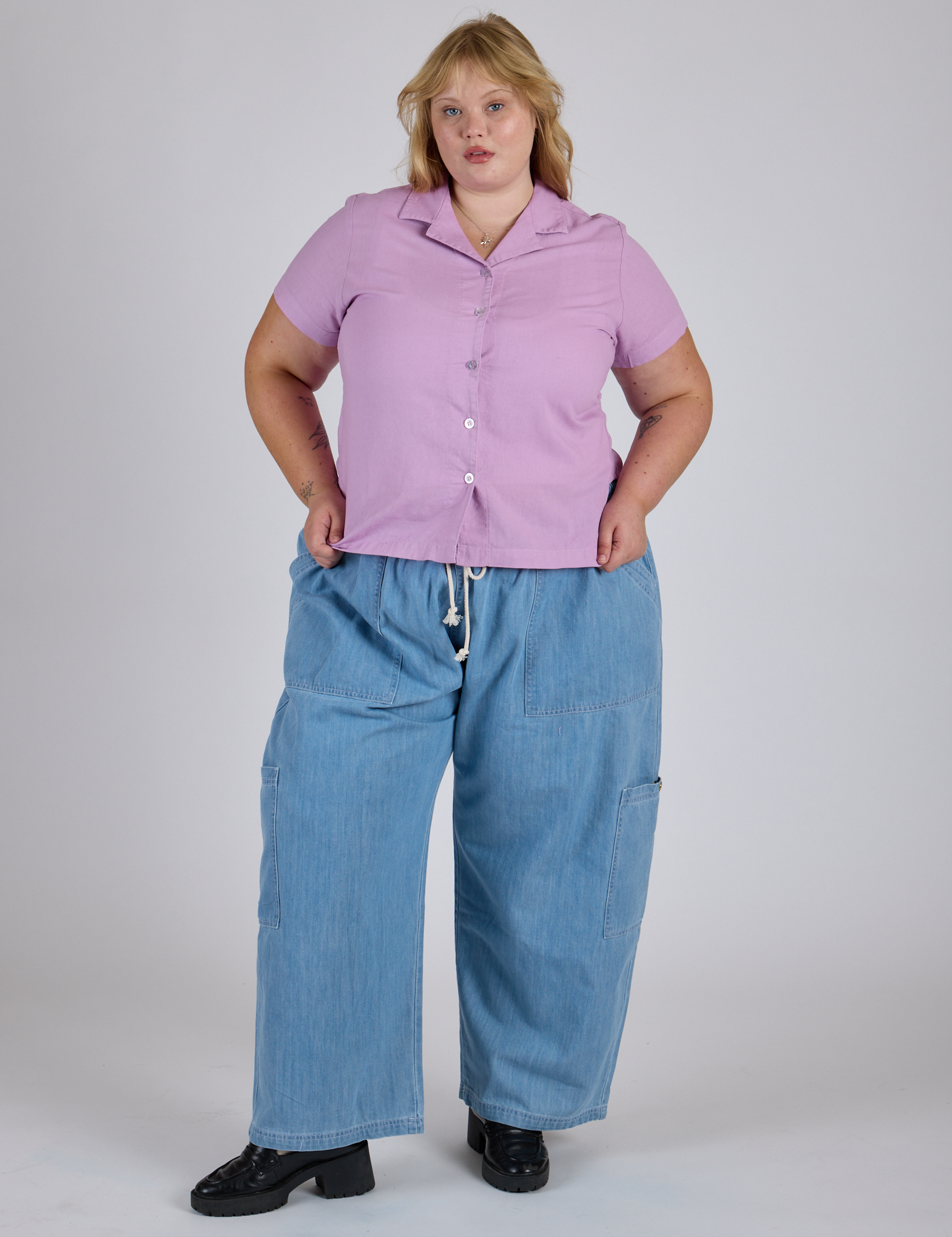 Pantry Button-Up - Lilac Purple