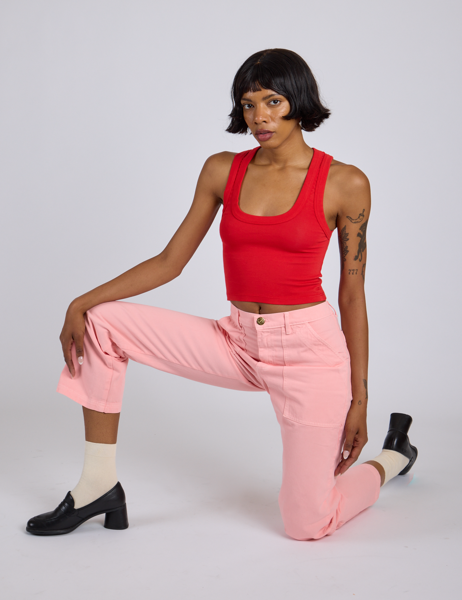 Work Pants - Baby Pink