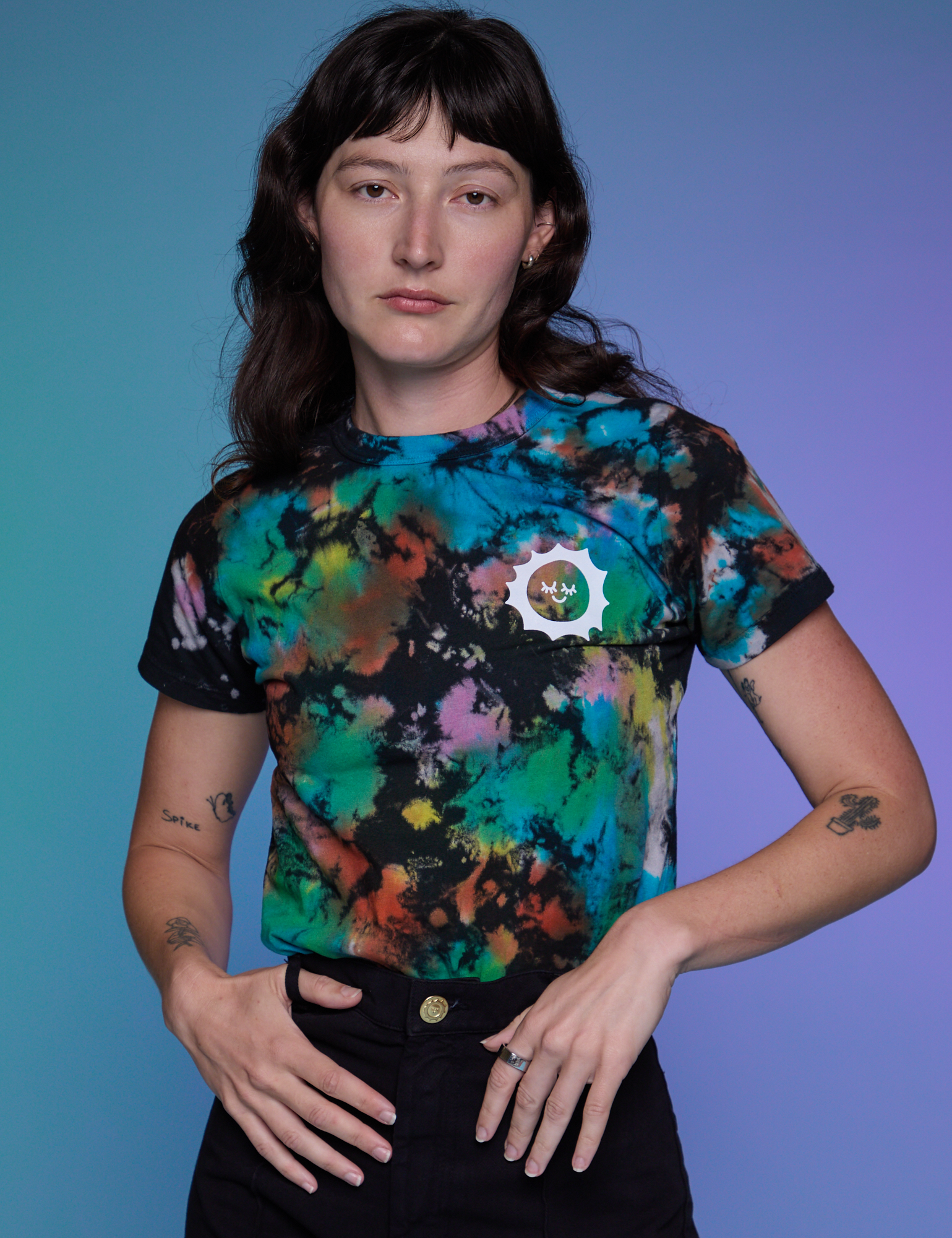 Classic Tee in Rainbow Magic Waters on Alex