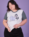 Ashley is 5'7" and wearing L Grey Cool Girl Tee