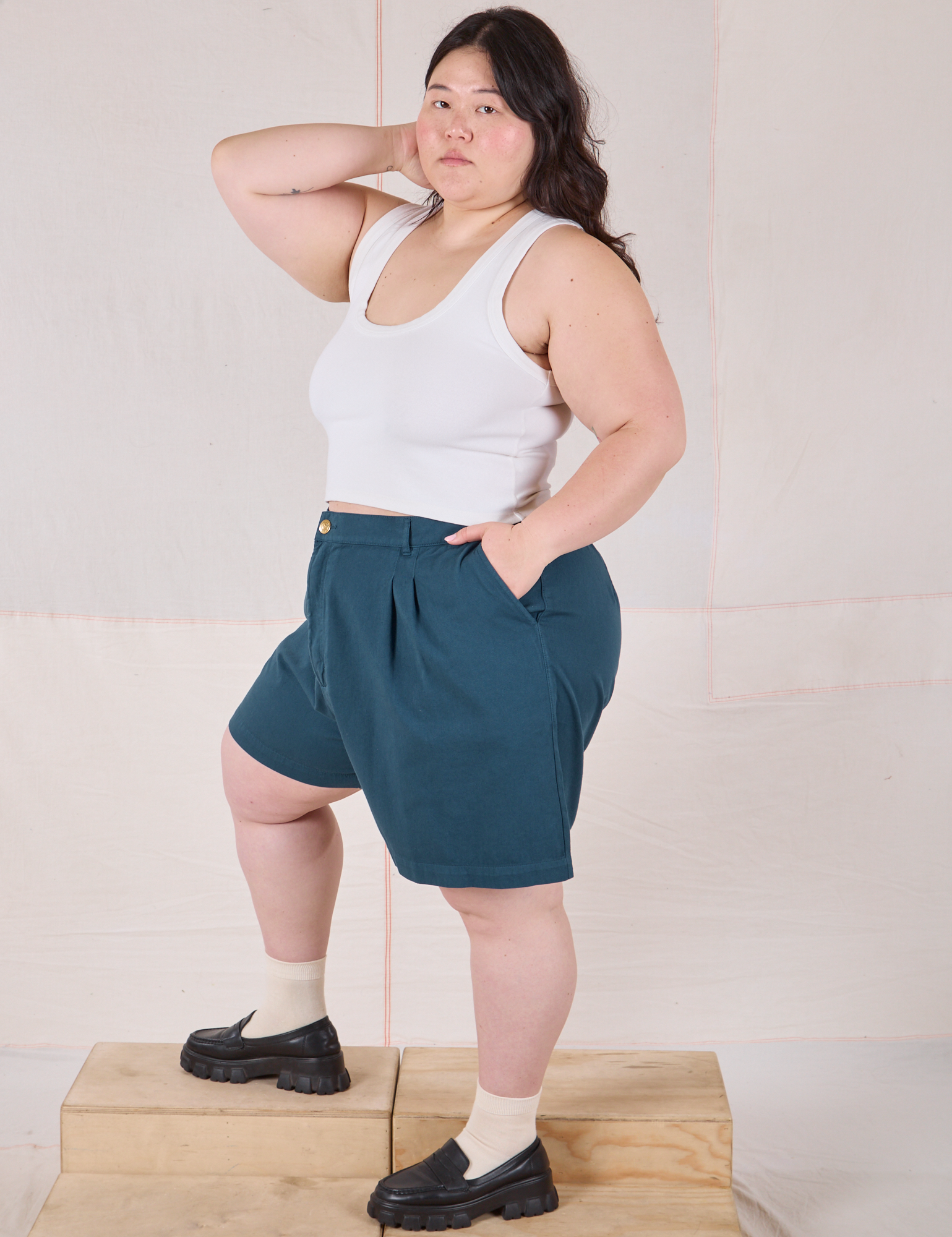 Trouser Shorts - Lagoon
