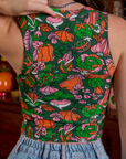 Cropped Tank Top in Kitchen Collection back close up on Alex