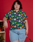 Veggie Village Pantry Button-Up