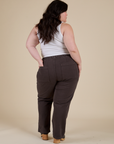 Work Pants in Espresso Brown back view on Ashley