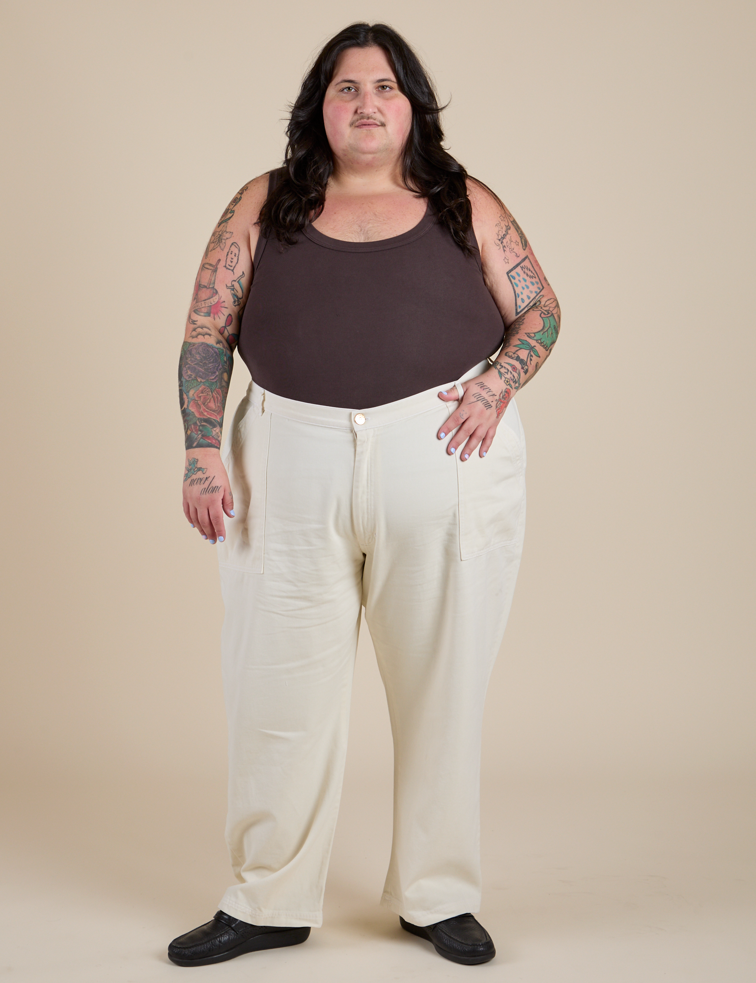 Work Pants - Vintage Tee White