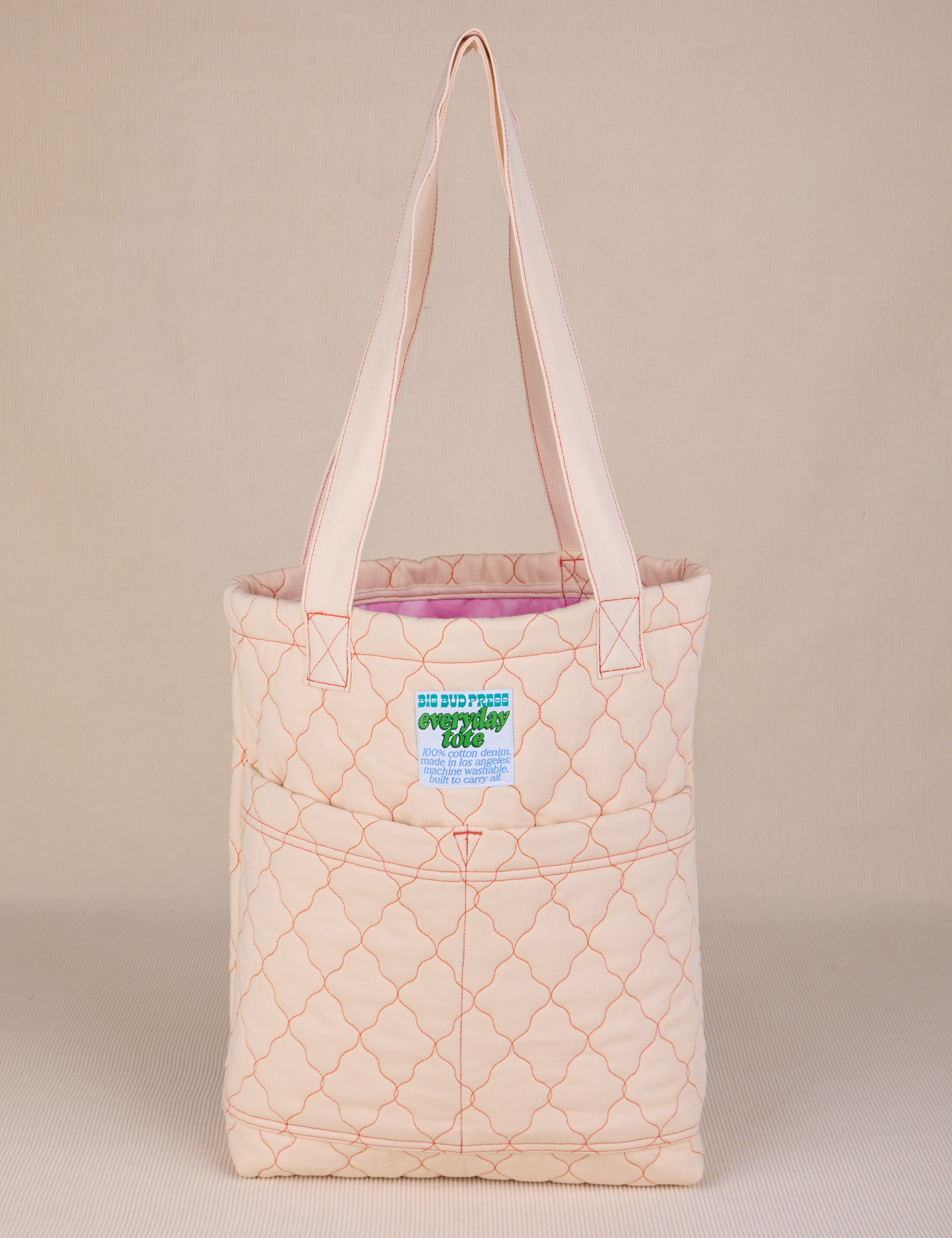 Quilted Everyday Tote in Vintage Tee Off-White