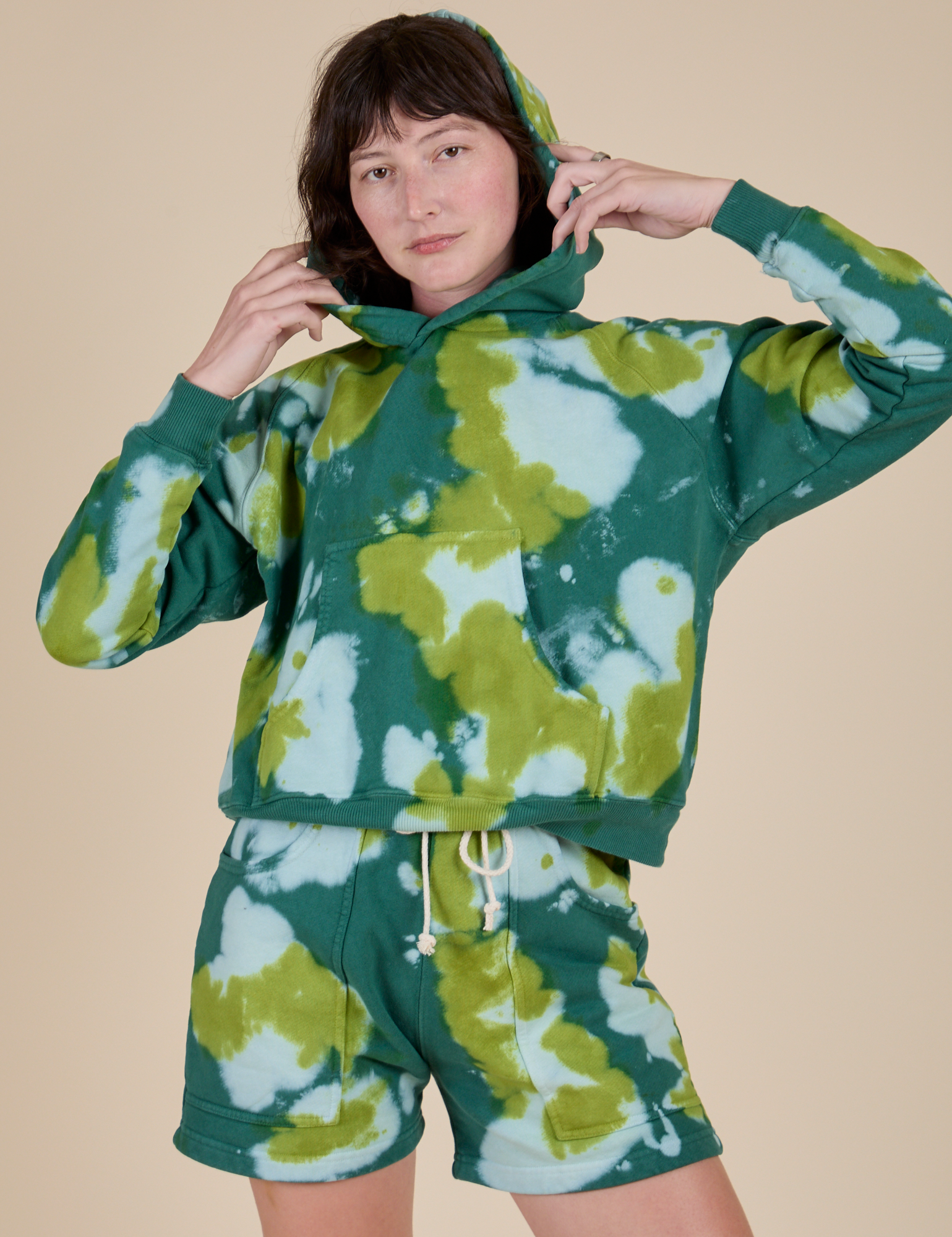 Heavyweight Oversized Hoodie - Green Magic Waters