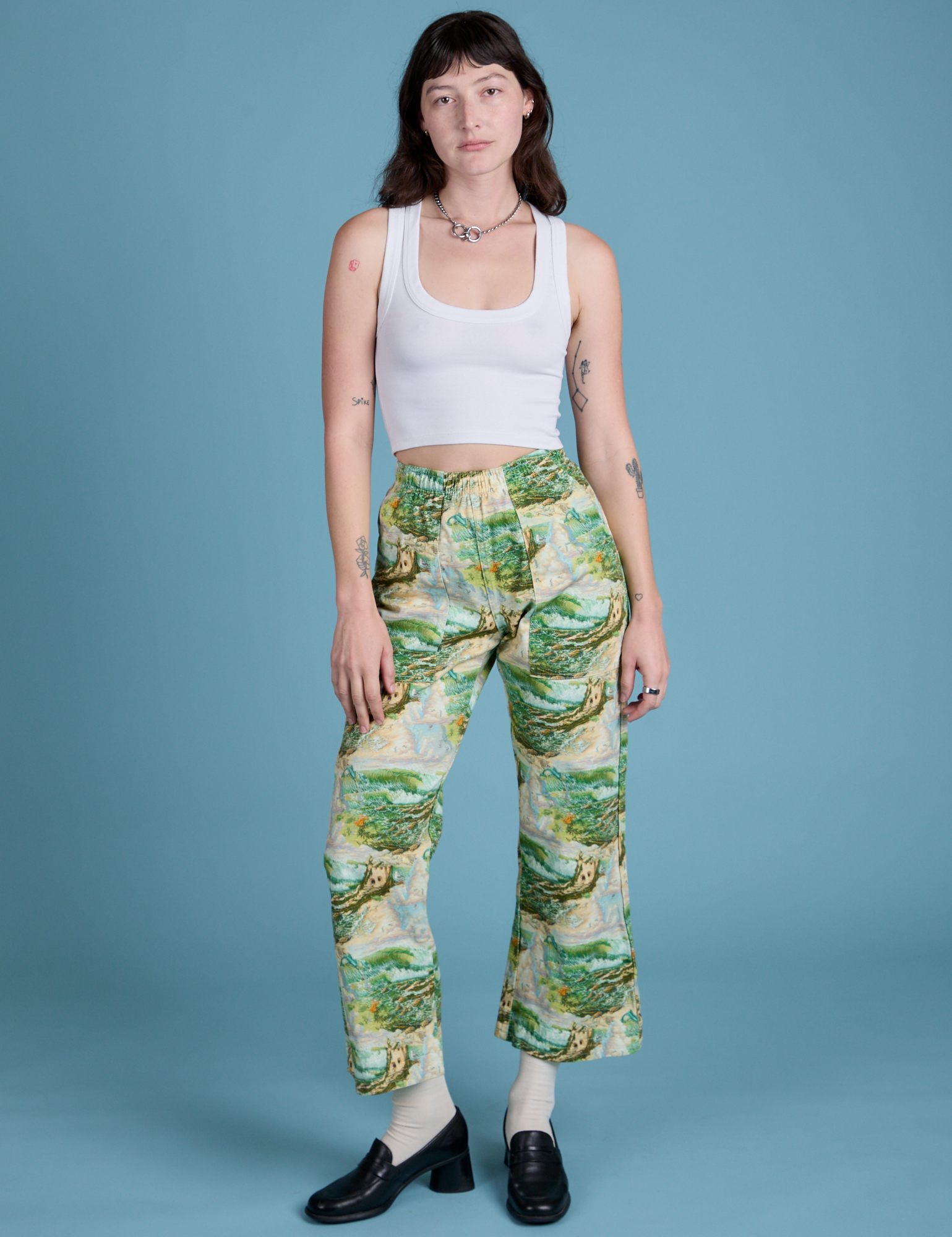 Printed Action Pants - Ocean &amp; Sky