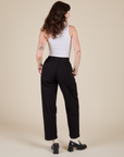 Heavyweight Trousers in Basic Black back view on Alex