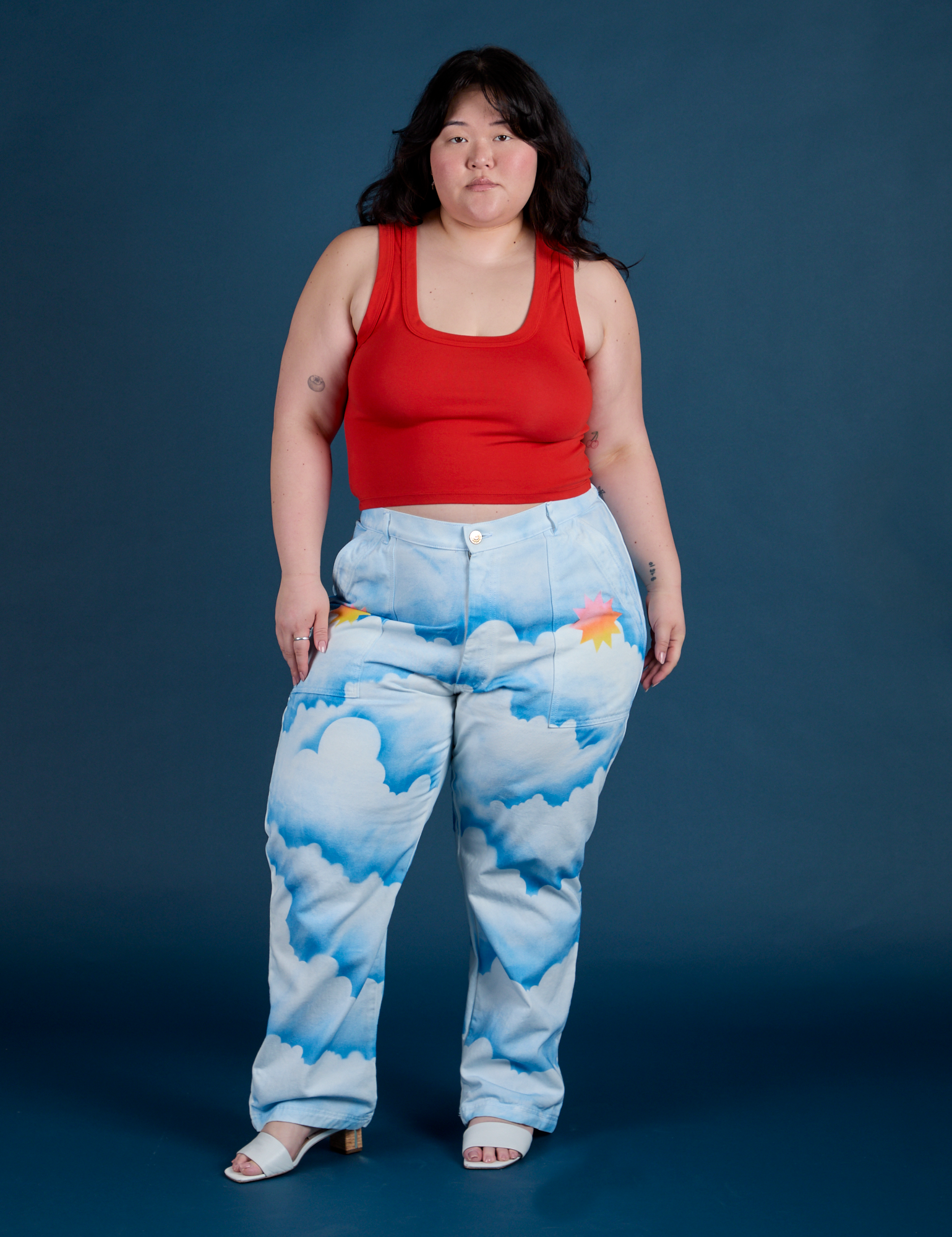 Work Pants - Sunny Cloud Airbrush