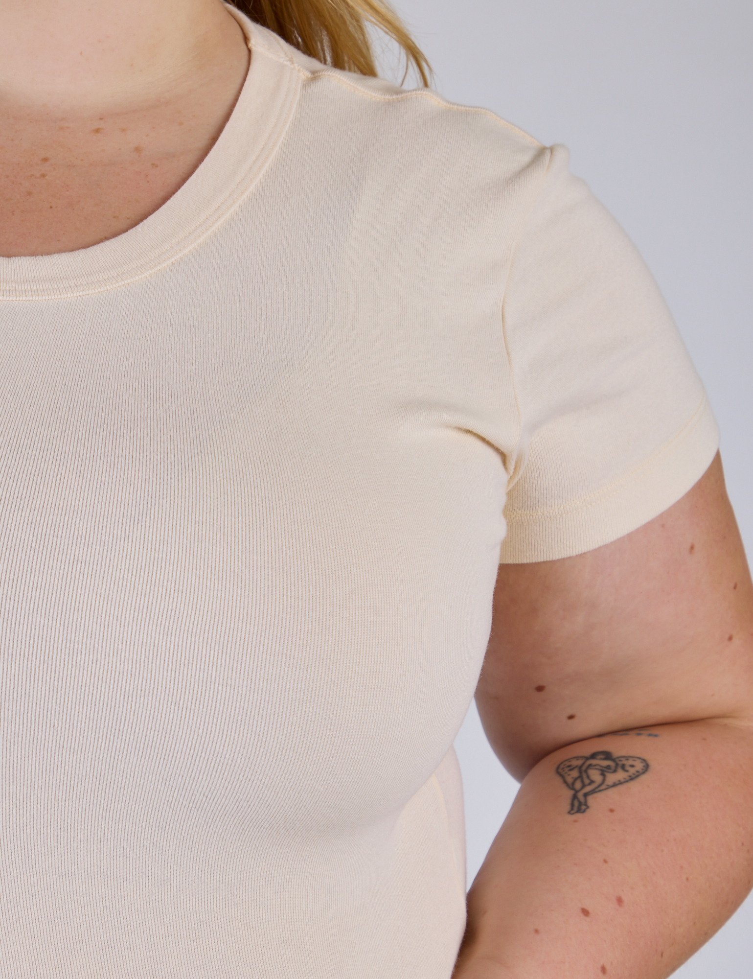 Cropped Baby Tee - Vintage Off-White