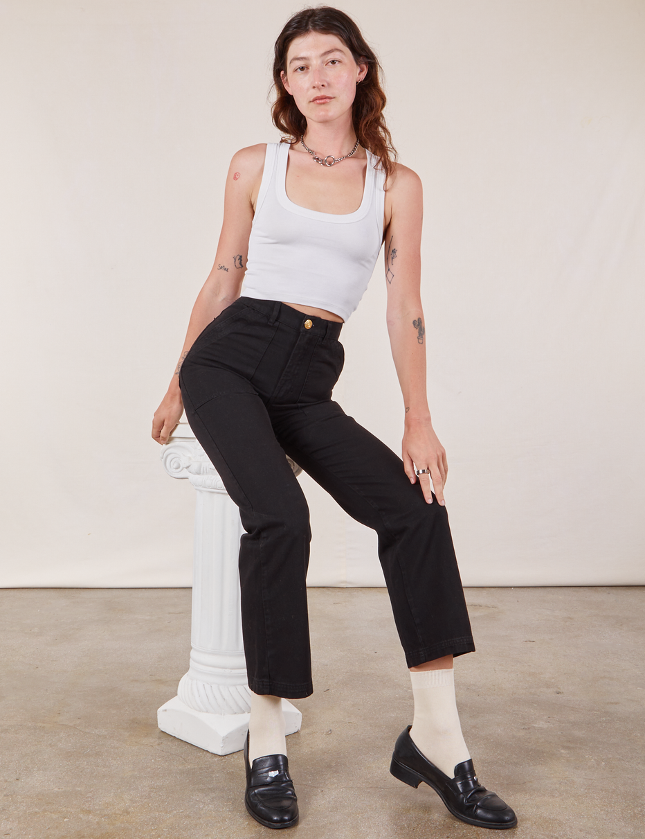 Black pants work/play ruche M main image 0