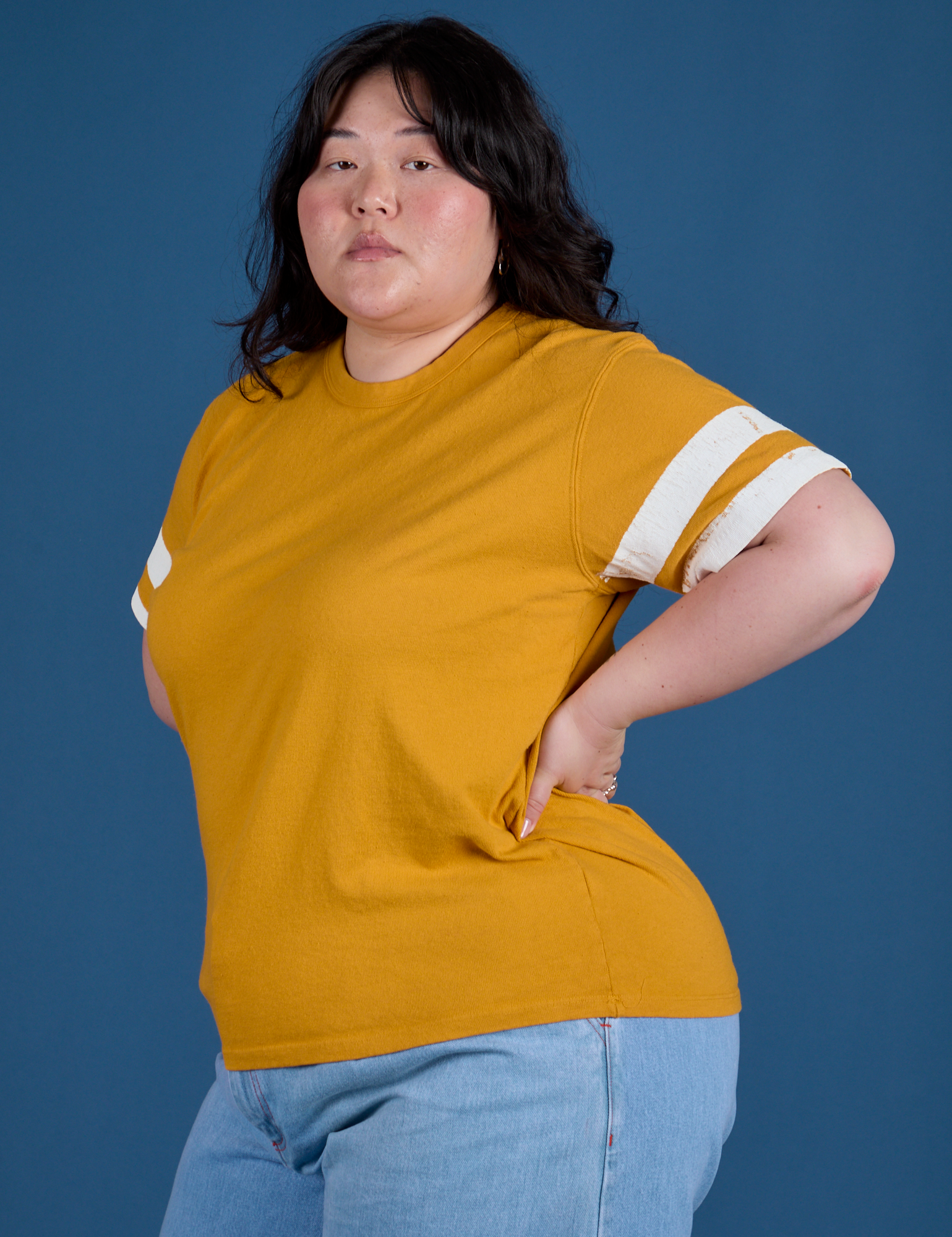 Painted Burly Tee - Mustard Yellow