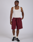 Drawstring Shorts - Red Wine