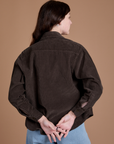 Cropped Corduroy Overshirt - Espresso Brown