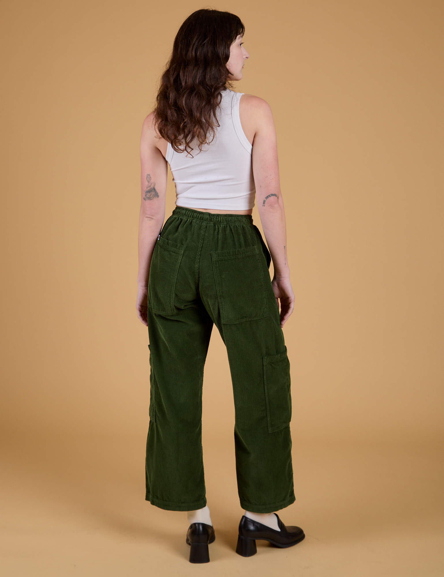 Corduroy Drop Pocket Cargo Pants - Evergreen – BIG BUD PRESS