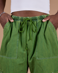 TRY-A-STYLE - Denim Drop Pocket Pants -Green Overdye *FINAL SALE*