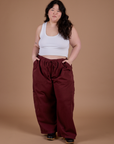 Drop Pocket Cargo Pants - Red Wine