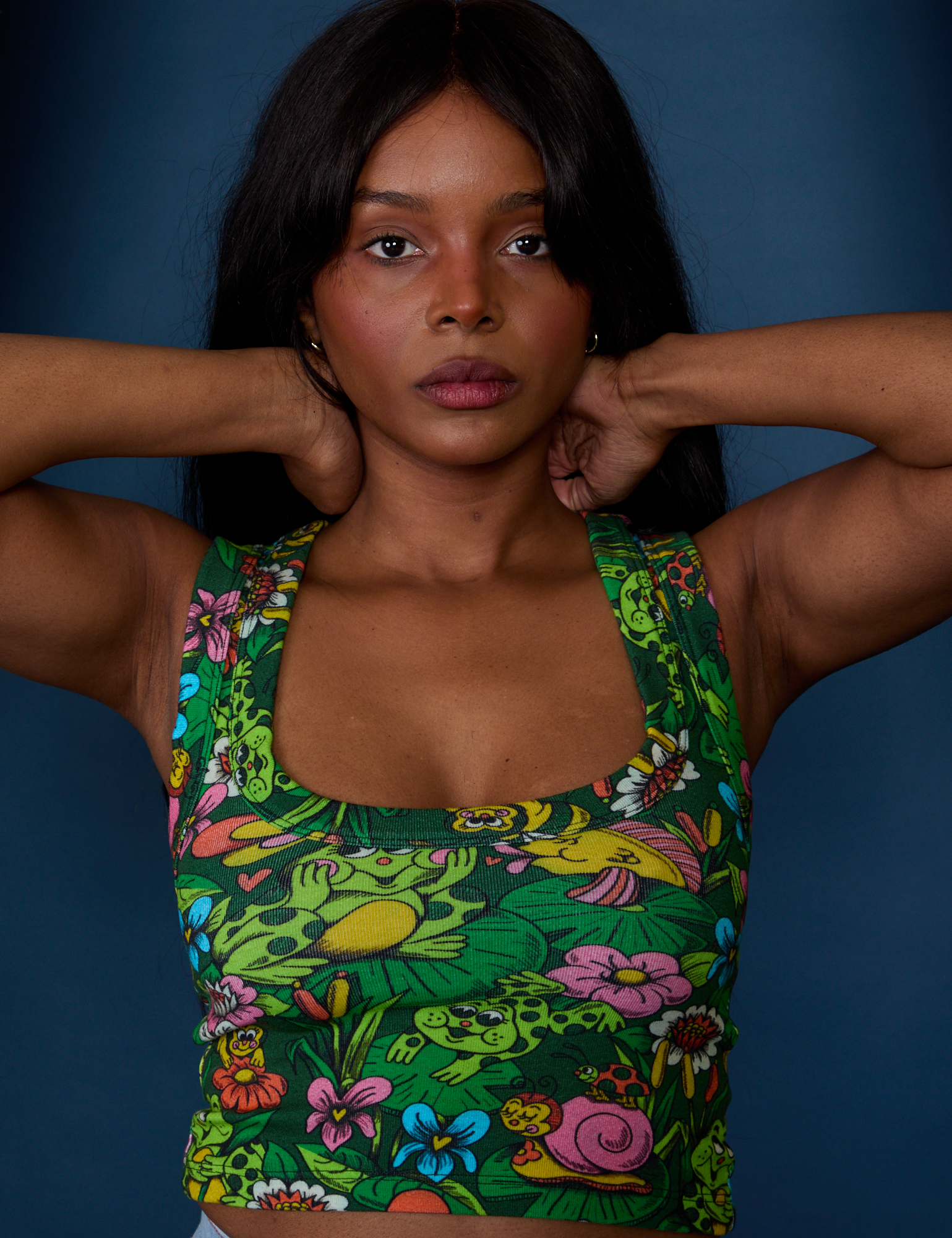 Cropped Tank Top - Pond Party – BIG BUD PRESS