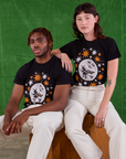 Issac and Alex are wearing Halloween Organic Tee in Moon