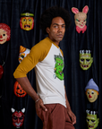 Raglan Tee in Frankenstein side view on Jerrod