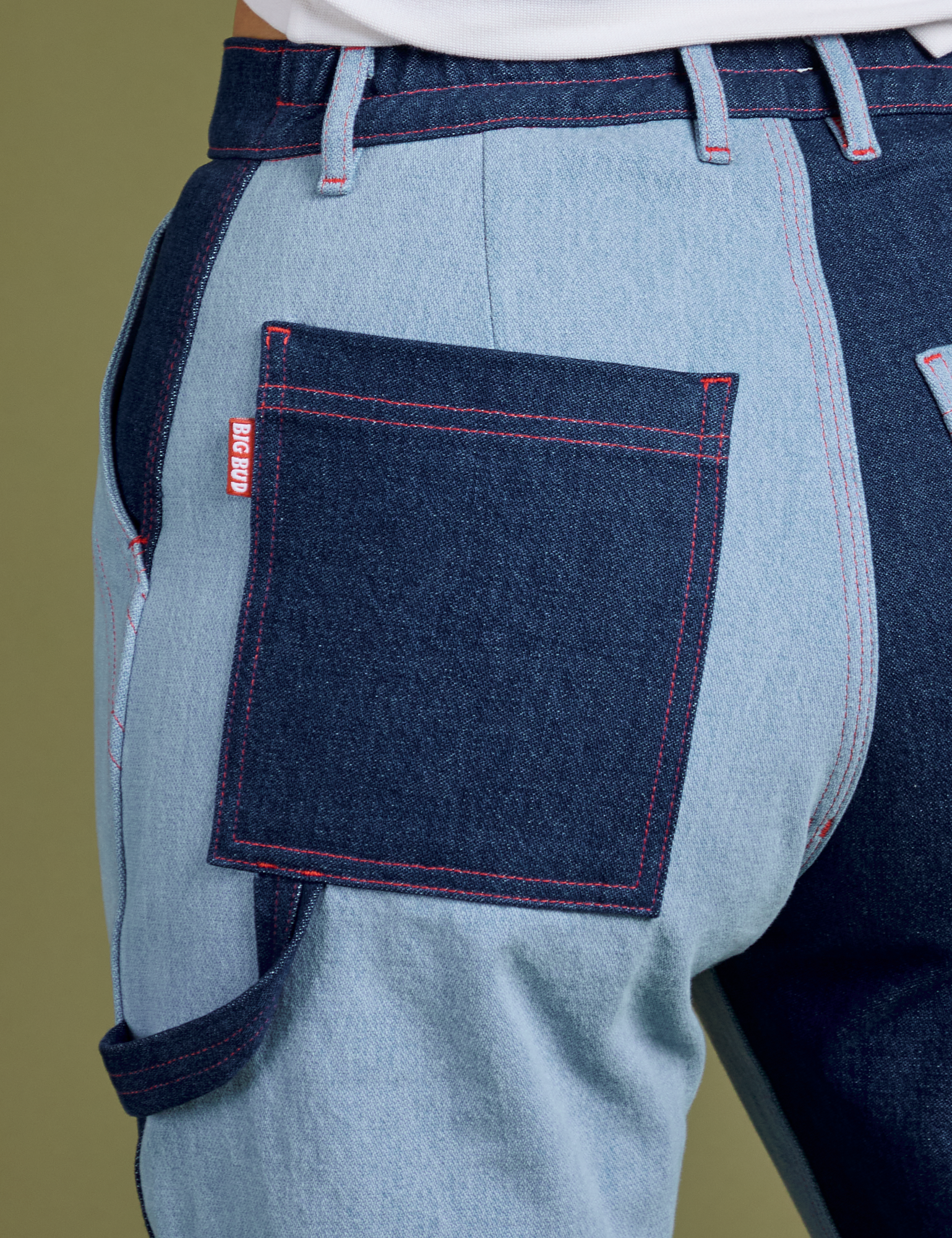 Mismatched Denim Carpenter Jeans – BIG BUD PRESS