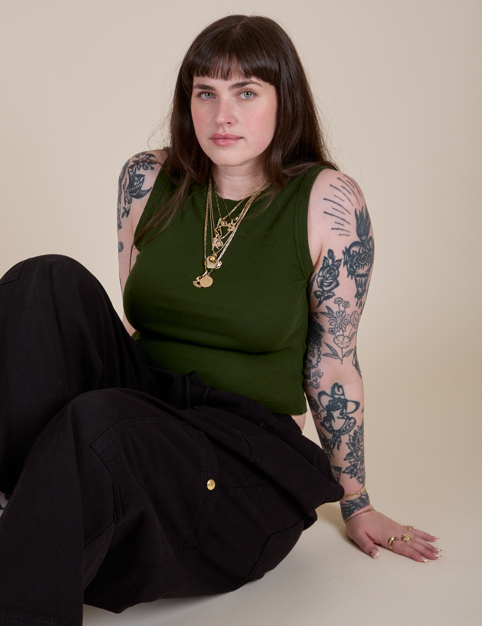 Muscle Tee in Evergreen on Sydney