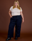 TRY-A-STYLE TUESDAY - Linen Action Pants - Navy Blue *FINAL SALE*