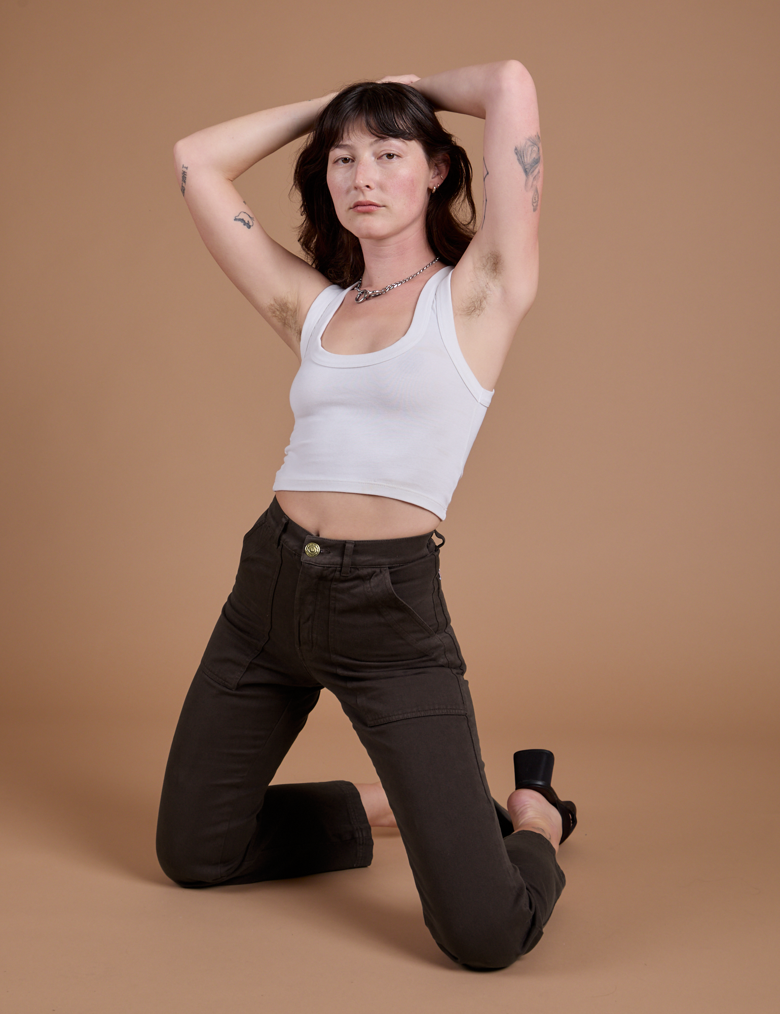 Organic Work Pants - Espresso Brown