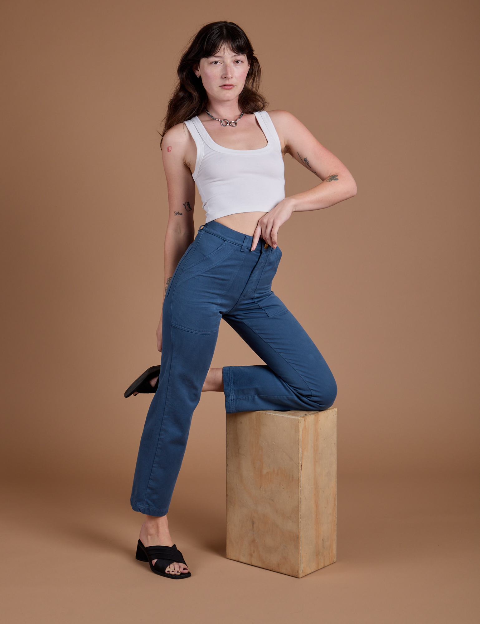 Organic Work Pants - French Blue