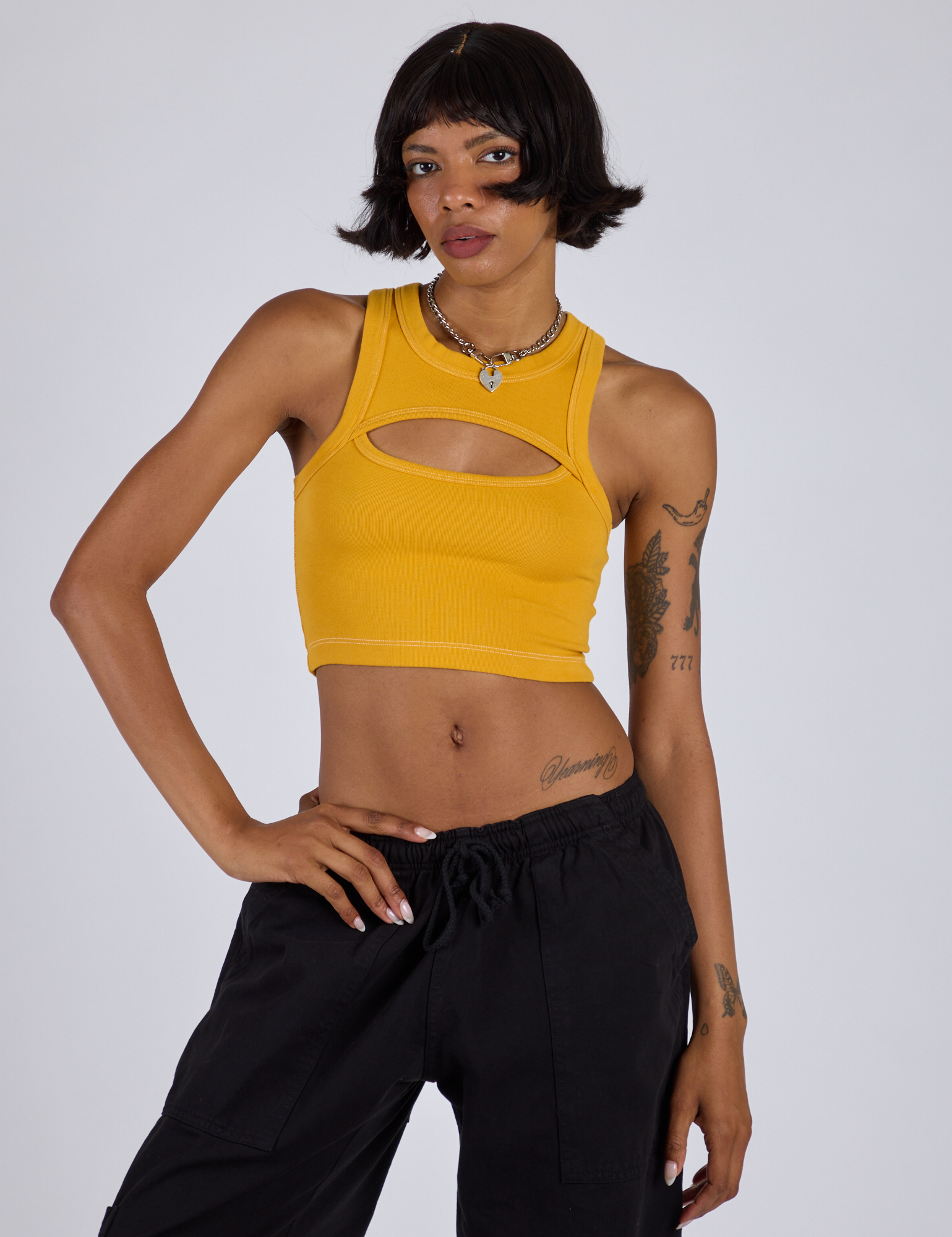 Porthole Tank - Mustard Yellow