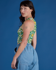 Deep-Cut Racerback Tank - Spring Quilt Print