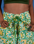 Drop Pocket Cargo Pants - Spring Quilt Print